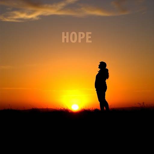 A person silhouetted against a vibrant sunrise, symbolizing hope and recovery from depression